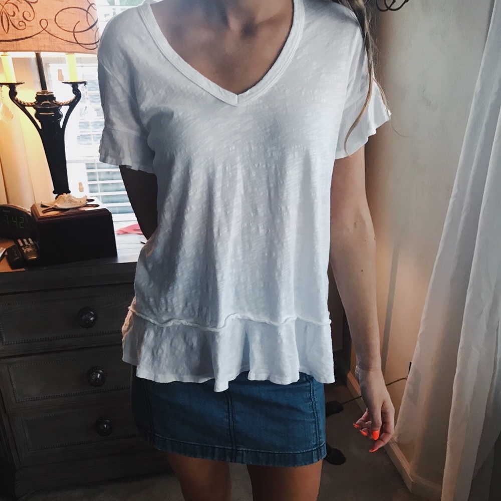 White Left of Center Tee
